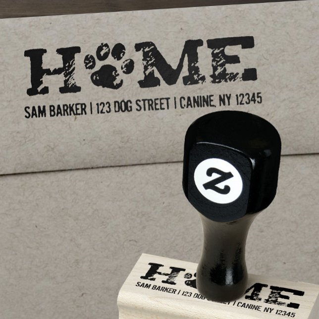 Sello De Caucho Lover del perro del hogar - Paw Print - Dirección  (Subido por el creador)