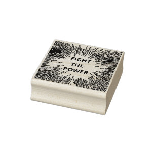 SELLO DE CAUCHO LUCHAR CONTRA EL PODER