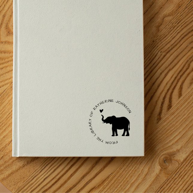 Sello De Caucho Lucky Elephant Modern Simple De La Biblioteca De (Subido por el creador)