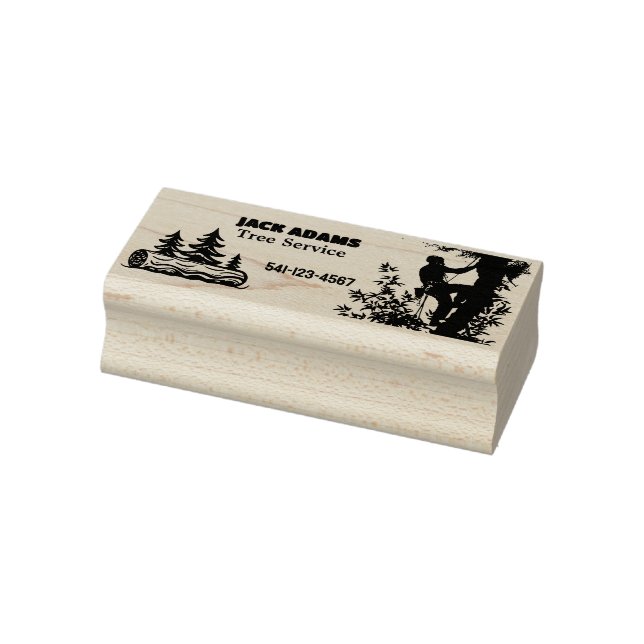 Sello De Caucho Lumberjack Tree Service Business Card (Sello)