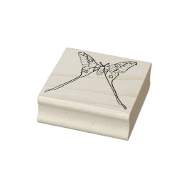 Sello De Caucho Luna Moth Naranja Amarillo Bruja insecto mágico