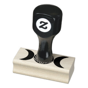 Sello De Caucho Luna Triple Mágica - Flor De Espíritu De Vida 1