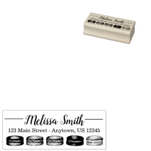 Sello De Caucho Macarons franceses Bridal Shower Afternoon Tea Fie