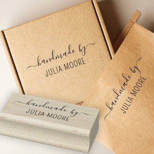 Sello De Caucho Madera Hecha a Mano Personalizada por Nombre