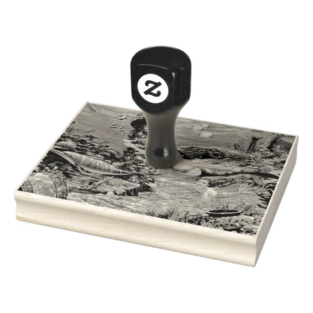 Sello De Caucho madre de sirena y bebé (Sello)