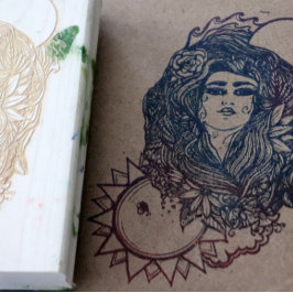 Sello De Caucho Madre Tierra, diosa del tarot mundial