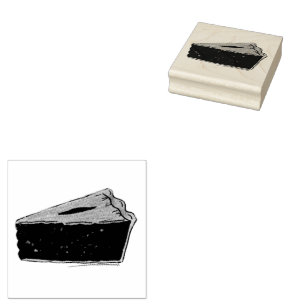 Sello De Caucho Maine Blueberry Pie Slice Piece Baking Foodie Blue