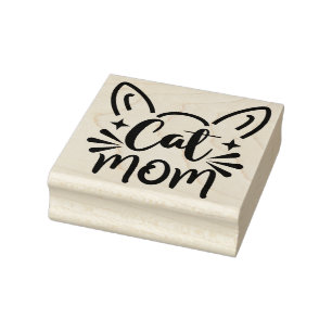 Sello De Caucho Mamá de gato