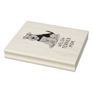 Sello De Caucho Mamá del Terrier Galés - Mamá del Perro Cute