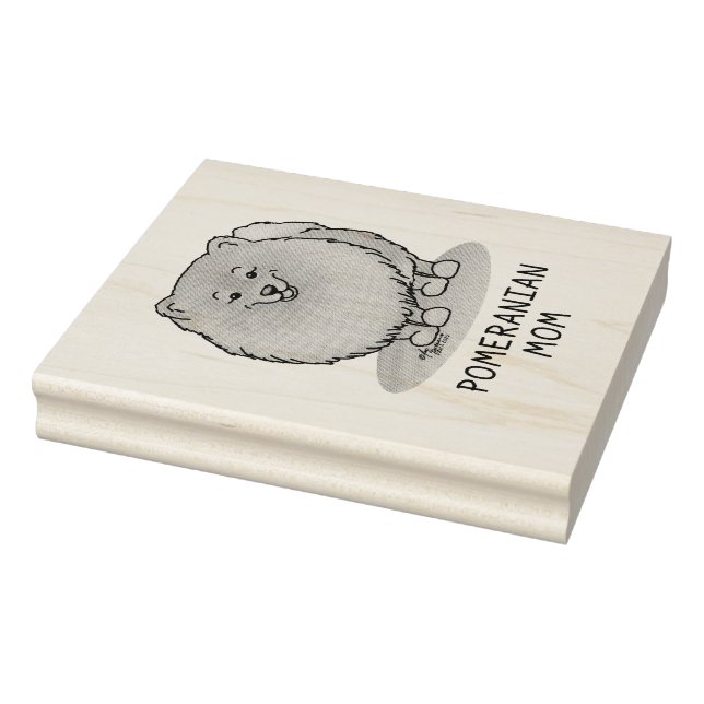 Sello De Caucho Mamá panomana Pom Mom (naranja roja) (Sello)