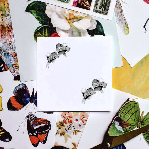 Sello De Caucho Mamá papá tatuaje del corazón rojo