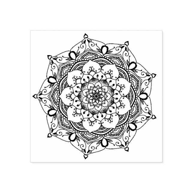 Sello De Caucho Mandala (Impresión)