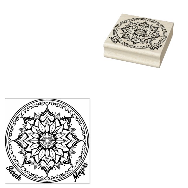 Sello De Caucho Mandala (Sellado)