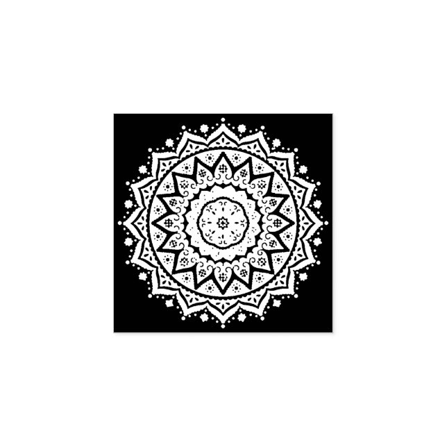 Sello De Caucho Mandala (Impresión)