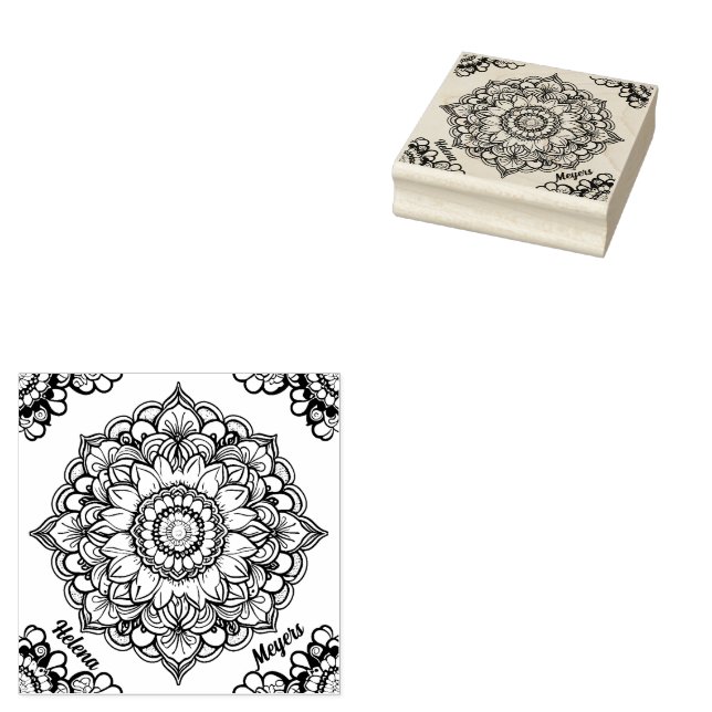 Sello De Caucho Mandala (Sellado)