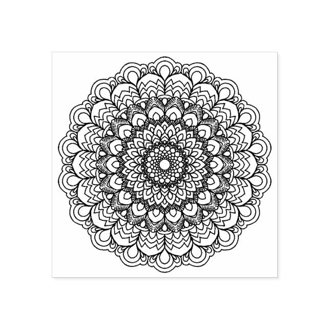 Sello De Caucho Mandala (Impresión)