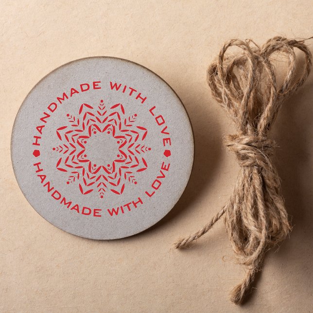 Sello De Caucho Mandala con cita hecha a mano con amor (Subido por el creador)