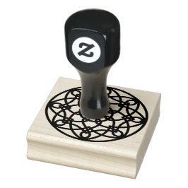 Sello De Caucho Mandala de Nudo Negro