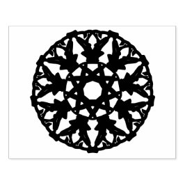 Sello De Caucho Mandala- dekoratives Muster in Rund