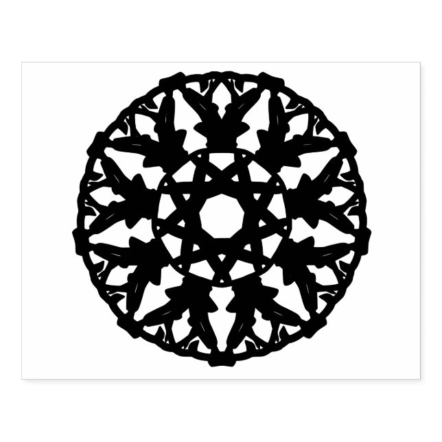 Sello De Caucho Mandala- dekoratives Muster in Rund (Impresión)