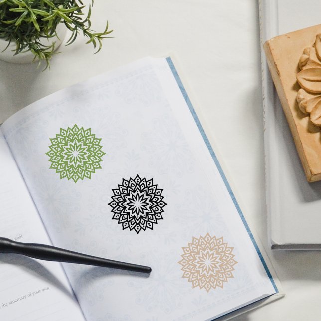 Sello De Caucho Mandala minimalista (Subido por el creador)