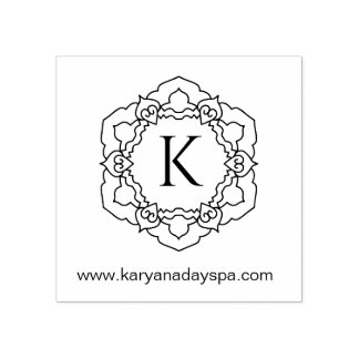 Sello De Caucho Mandala Monograma Spa exótico Beauty Henna