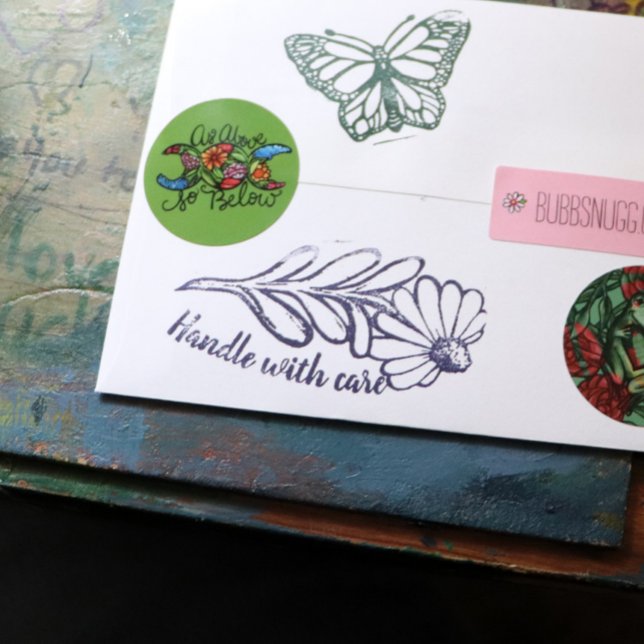 Sello De Caucho Manejar con Cuidados arte de la margarita Susan de (Subido por el creador)