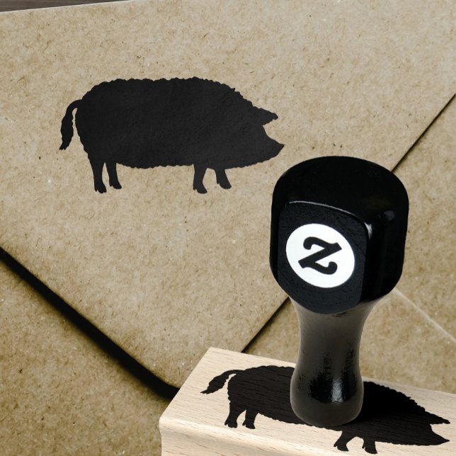 Sello De Caucho Mangalitsa Pig Silhouette (Subido por el creador)