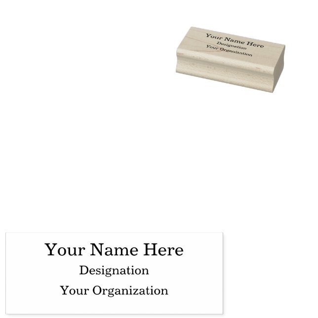 Sello De Caucho Mango De Madera Ecológica | Diseño clásico (Sellado)