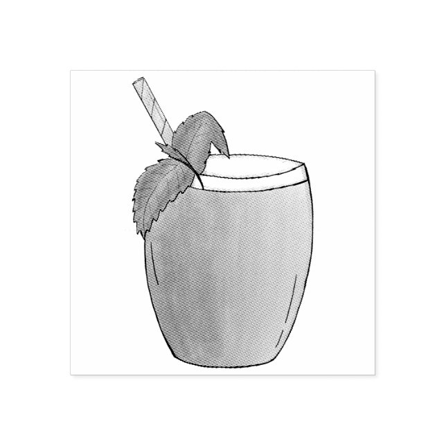 Sello De Caucho Mango Lassi refresca bebida de fruta de yogur indi (Impresión)