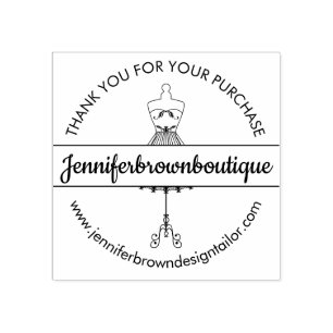 Sello De Caucho Maniquí Boutique Costurera Sastre Gracias