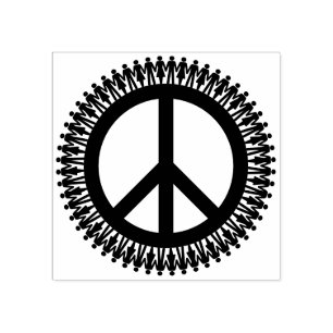 Sello De Caucho Manteniendo la paz mundial