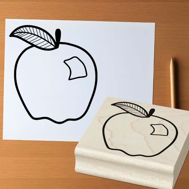 Sello De Caucho Manzana de arte en línea para artesanías y profeso (🍎 Stamp, color, and create with this apple design! 🎨)