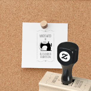 Sello De Caucho Máquina De Coser Vintage Simple Mediante