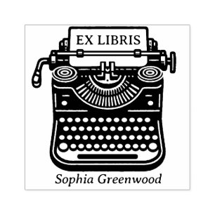 Sello De Caucho Máquina de escribir antigua - Ex Libris