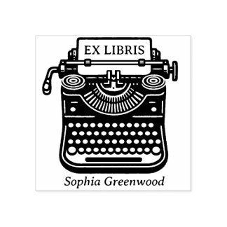 Sello De Caucho Máquina de escribir antigua - Ex Libris