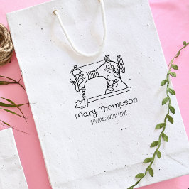 Sello De Caucho Máquina moderna de coser, pequeña empresa grande