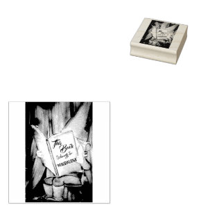 Sello De Caucho Marca Cute Elf Leyendo Nombre De Propiedad De Libr