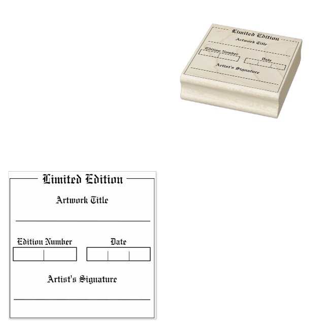 Sello De Caucho Marca de arte de edición limitada (Sellado)