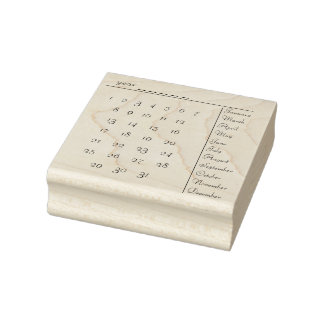 Sello De Caucho marca de calendario