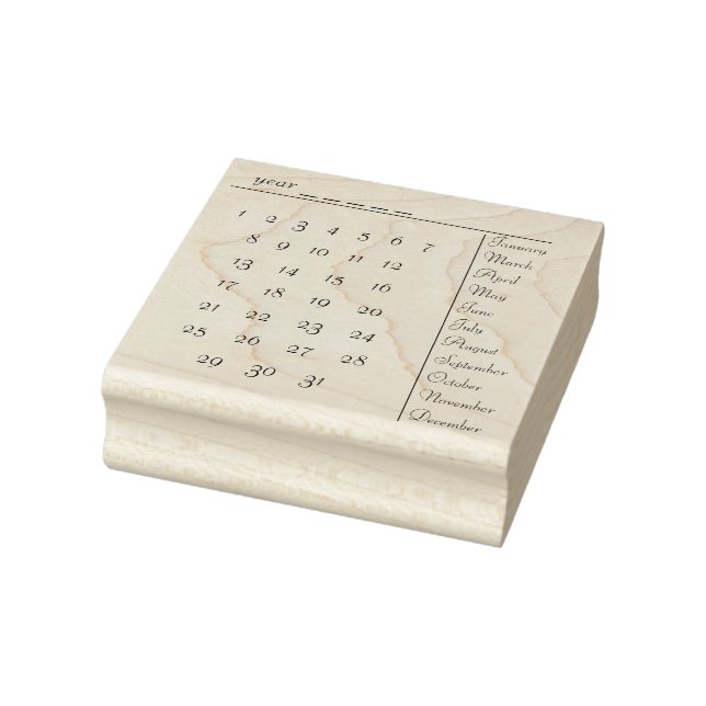 Sello De Caucho marca de calendario (Sello)