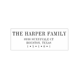 Sello De Caucho Marca de dirección de retorno clásica