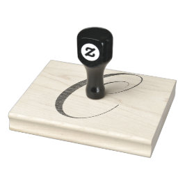 Sello De Caucho Marca de goma caligrafía de letra C.