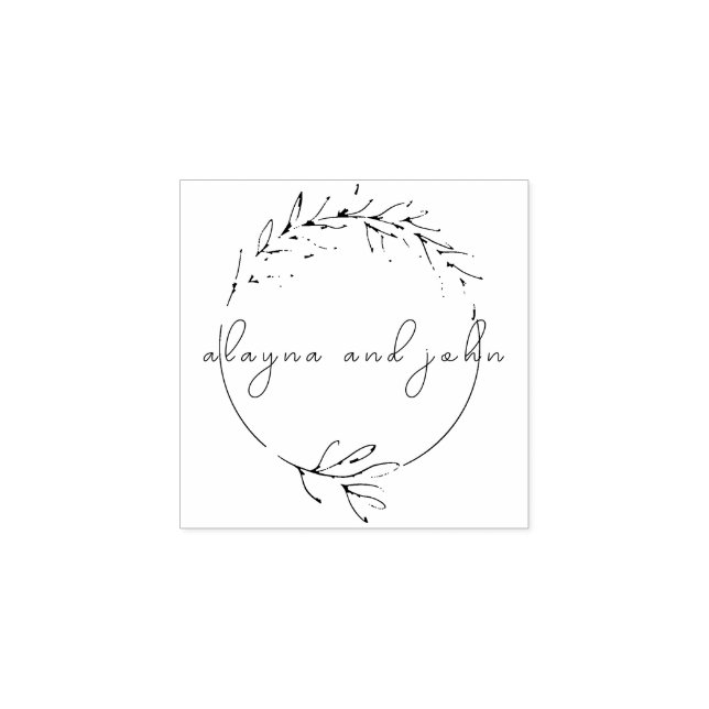 Sello De Caucho Marca de nombre personalizada (Impresión)