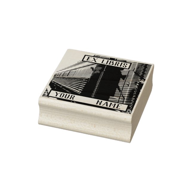 Sello De Caucho Marcador de Train Ex Libris (Sello)