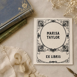 Sello De Caucho Marco de art nouveau ex libris