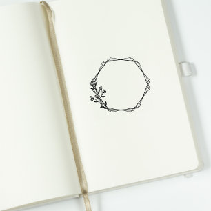 Sello De Caucho Marco del Diario de las bifurcaciones botánicas