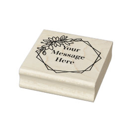 Sello De Caucho Marco floral con su mensaje