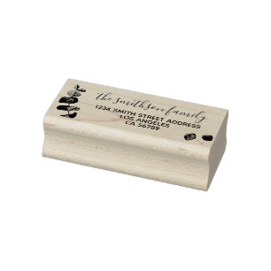 Sello De Caucho Marco floral Firma botánica Familia eucalipto