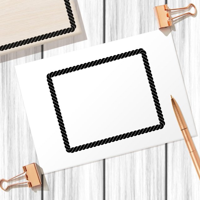 Sello De Caucho Marco rectangular Personalizado de giro de inclina (Stamp used on an envelope)